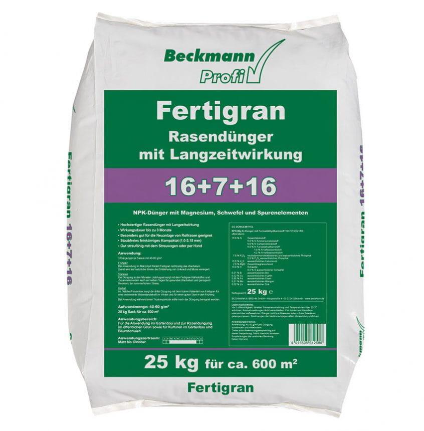 Beckmann Rasendünger Fertigran - 25kg Beckmann Rasendünger Fertigran - 25kg
